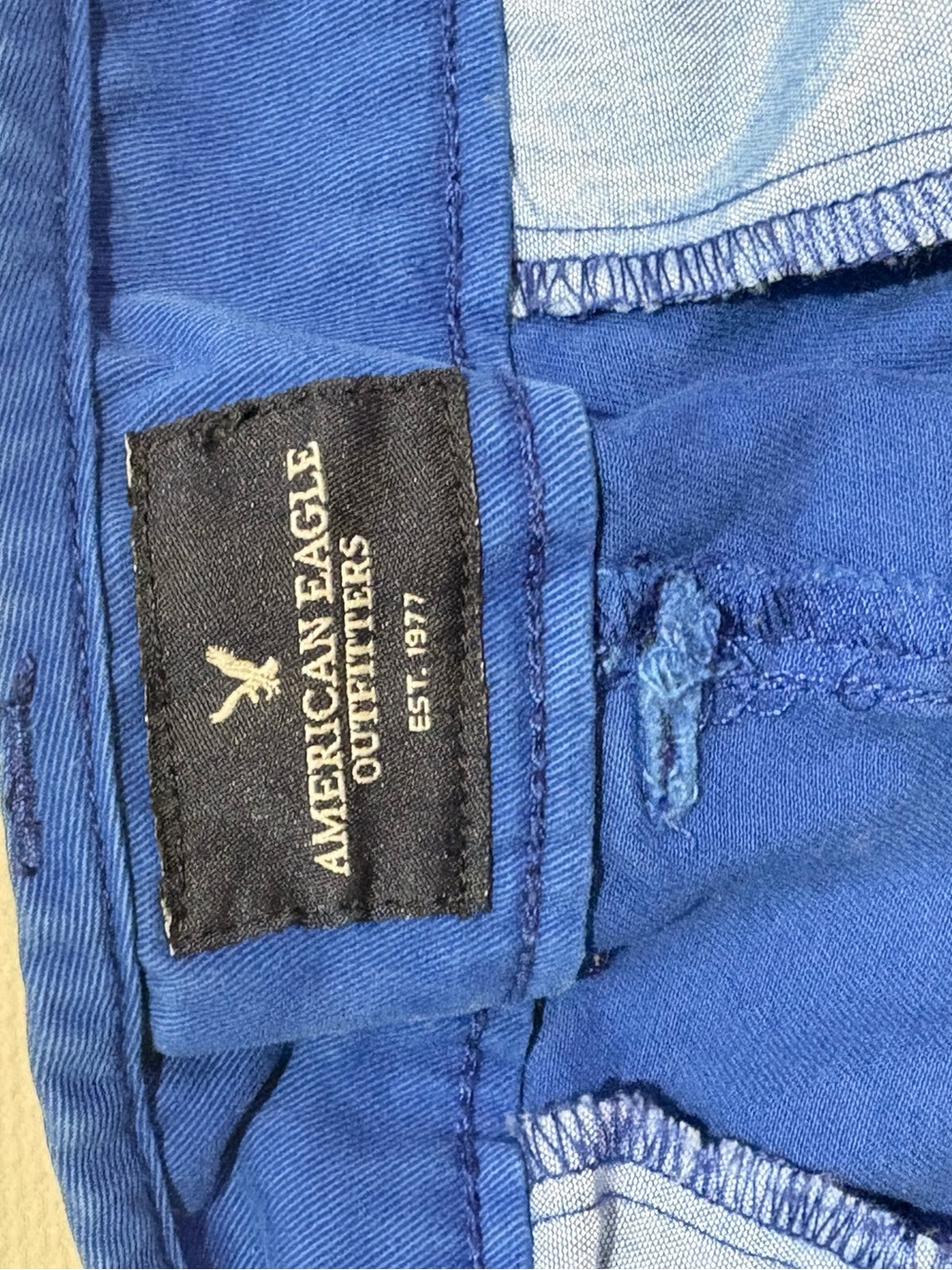 American Eagle Outfitters Women’s Bright Blue Jean Shorts - Picture 2 of 5